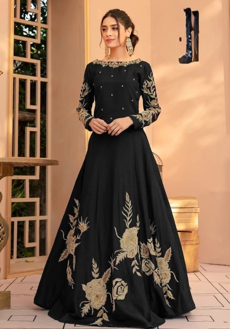 Heavy Embroidered Maxi Dress