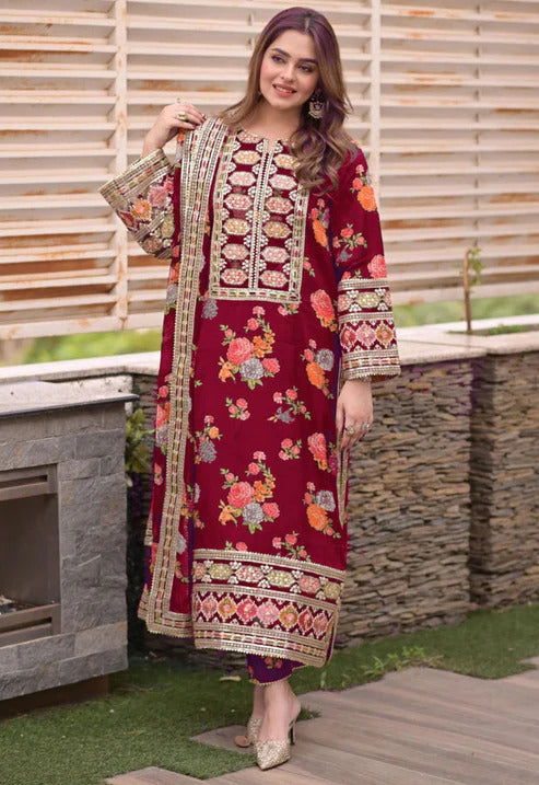 Printed 3PC Swiss Lawn Suit