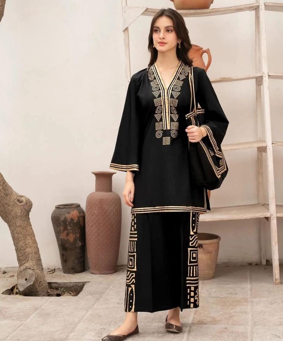 Printed 3PC Linen Suit