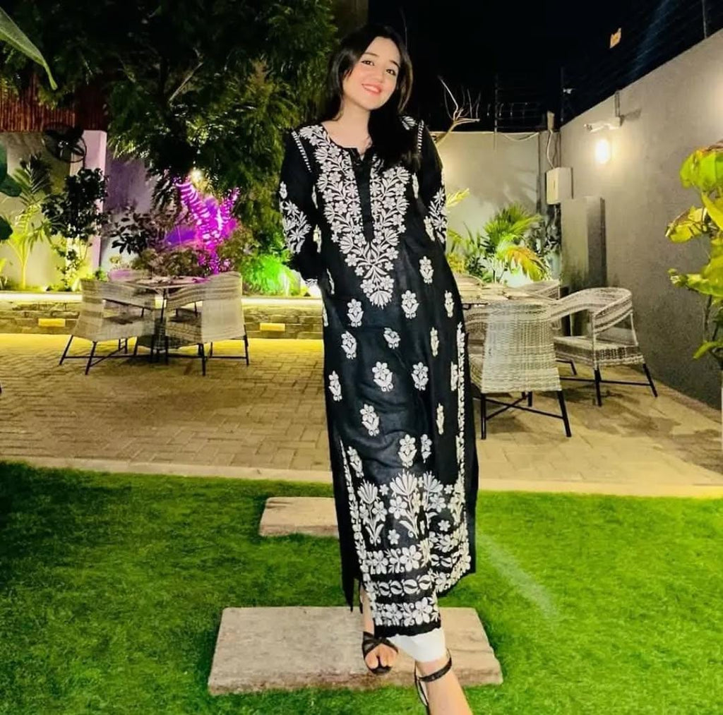 Indian Chickenkari Long Kurti