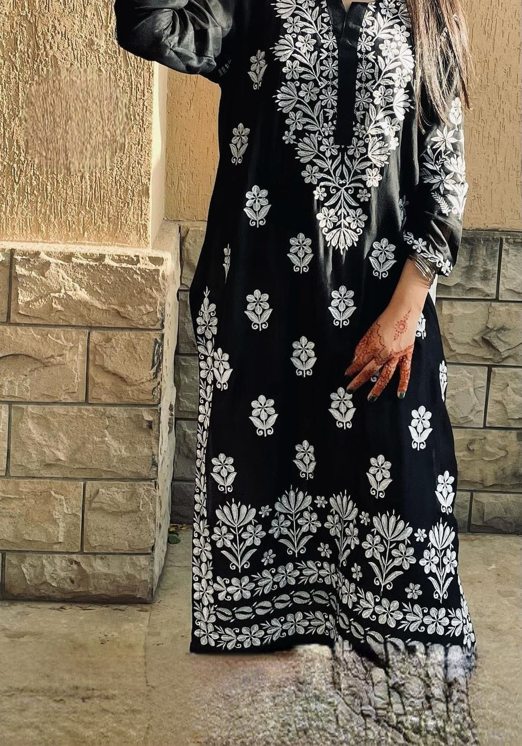 Indian Chickenkari Long Kurti