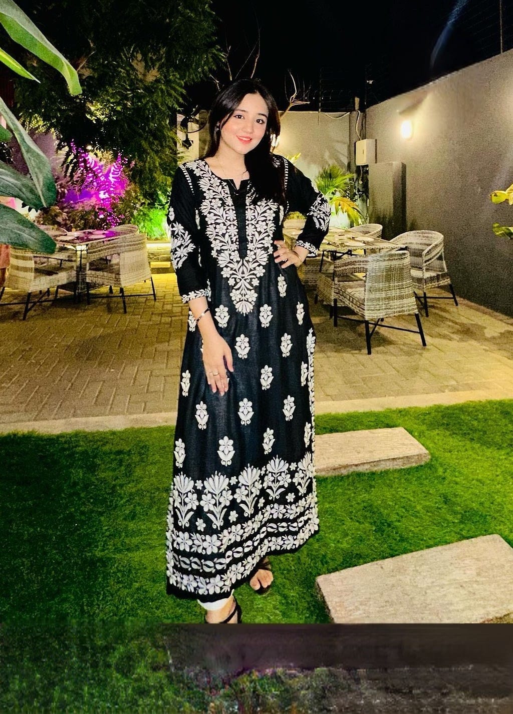 Indian Chickenkari Long Kurti