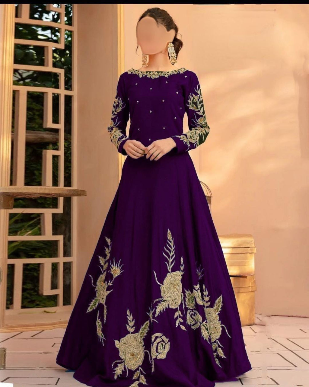 Heavy Embroidered Maxi Dress