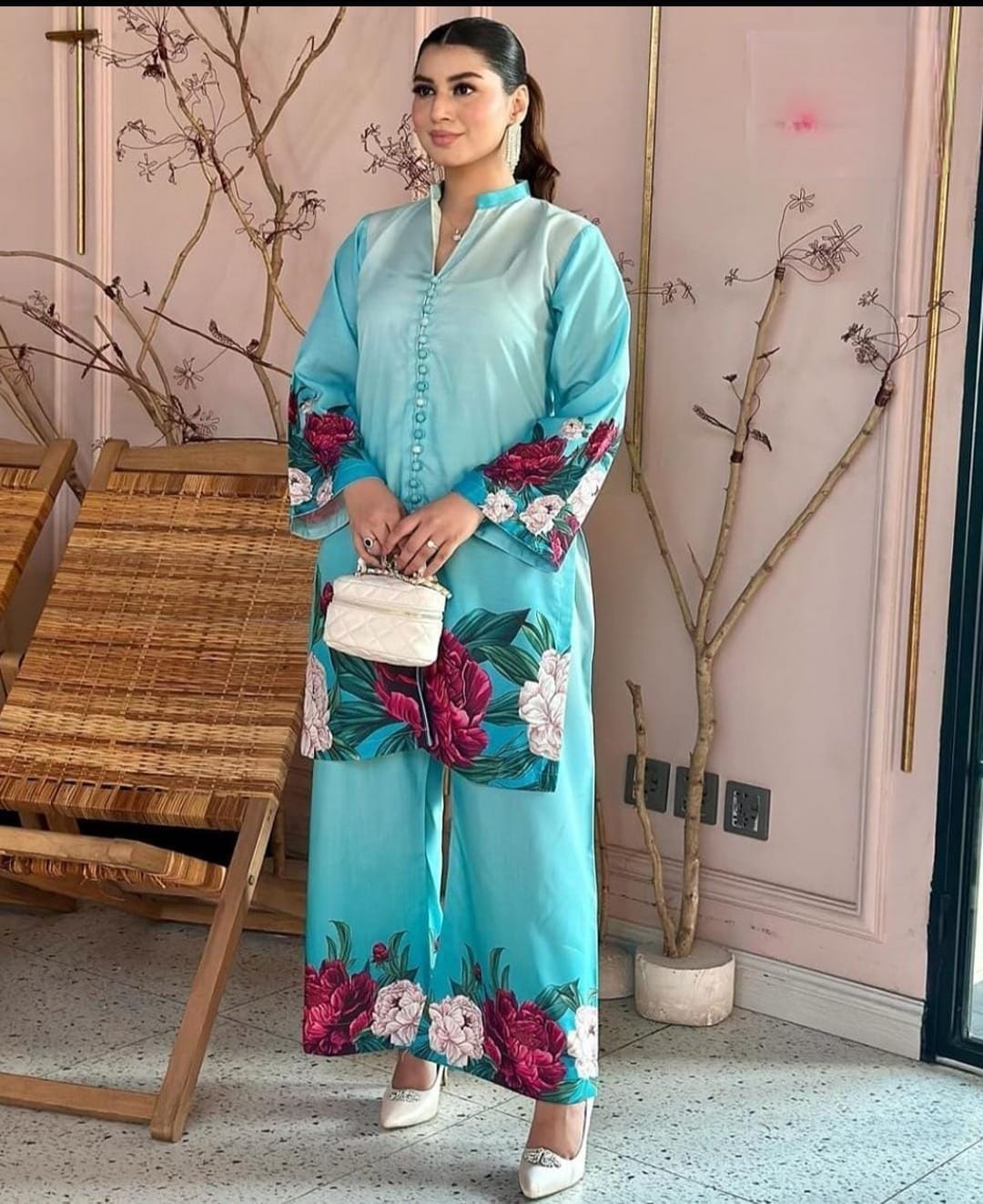 Floral Printed 2 - Pcs Co - ord Set