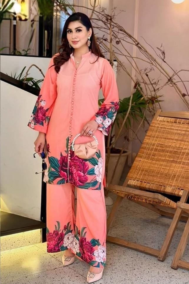 Floral Printed 2 - Pcs Co - ord Set