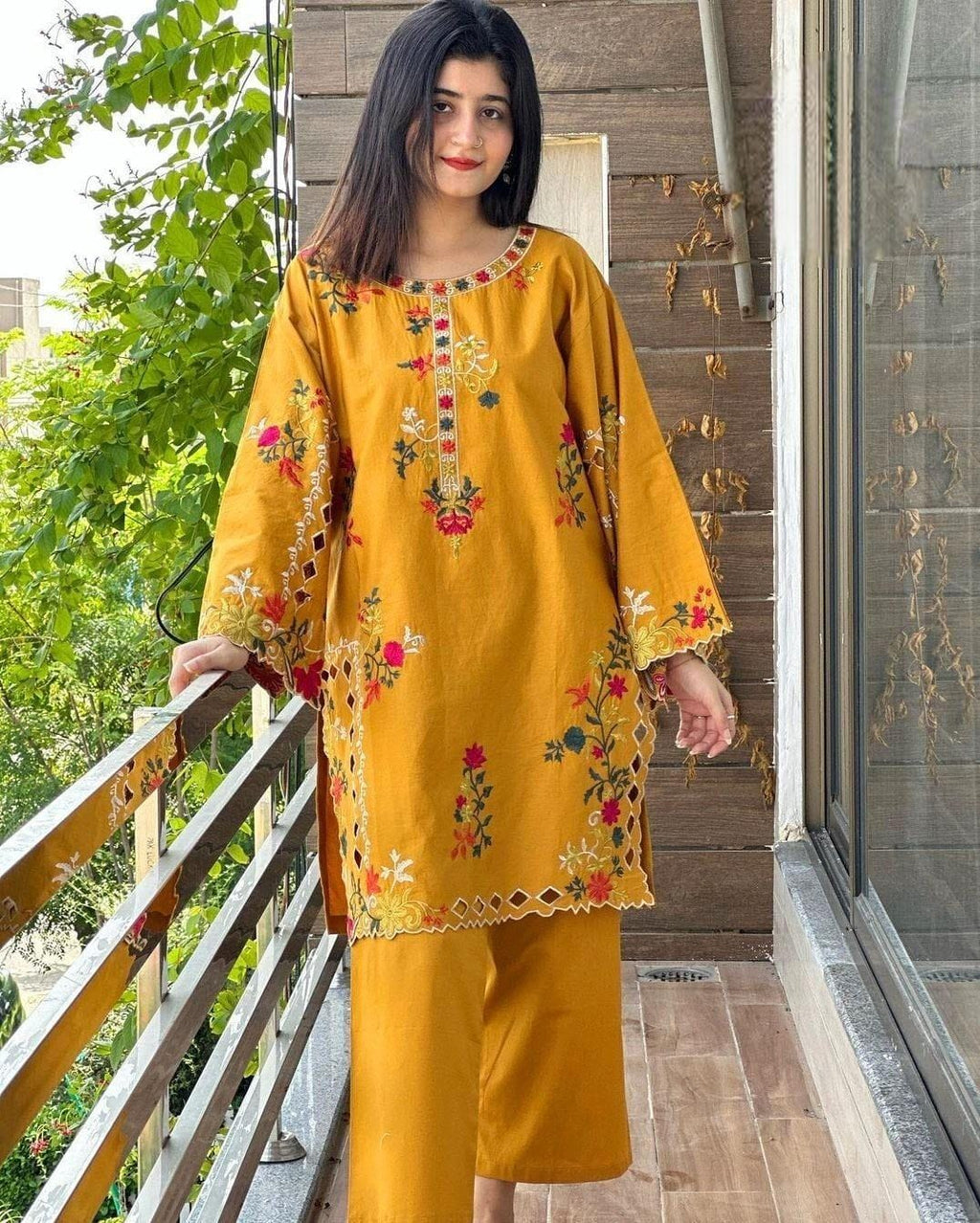 Multi Embroidery Shirt with Trouser - 2pcs Pret