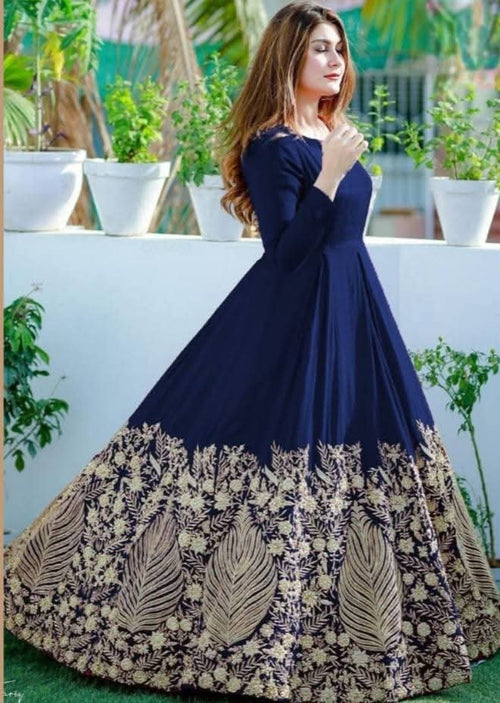 Beautifull Heavy  Embroidery Maxi – 1 Pc By Nuraa.pk