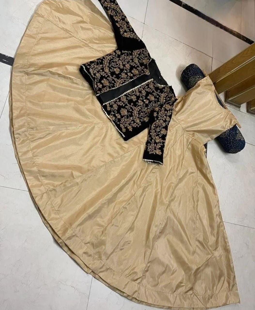 Luxury Embroidered Koti With Long Maxi