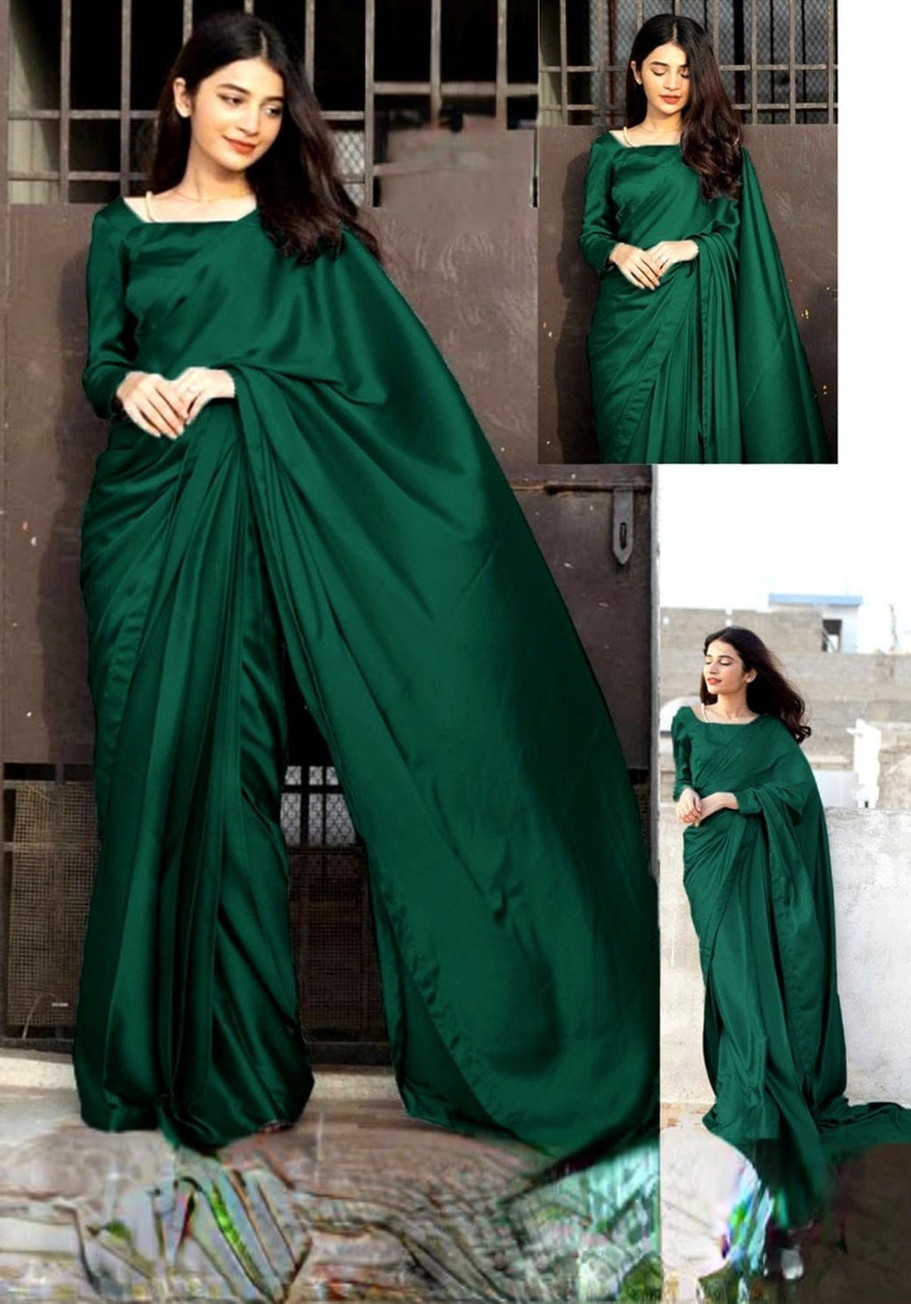 Red Silk saree Stitched by Nuraa.pk