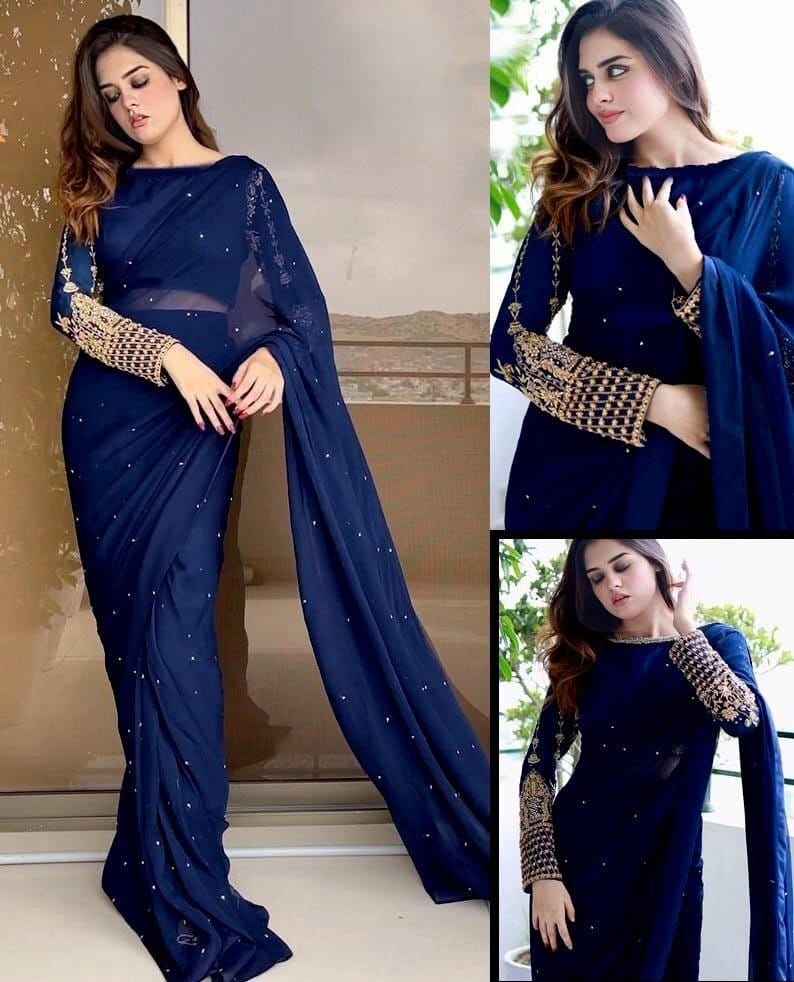 Ready To Wear Heavy Embroidered saree
