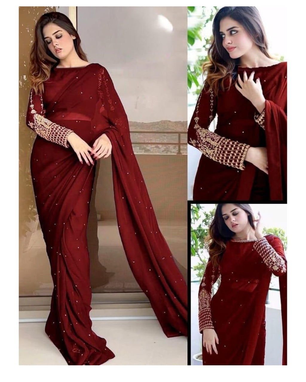 Ready To Wear Heavy Embroidered saree
