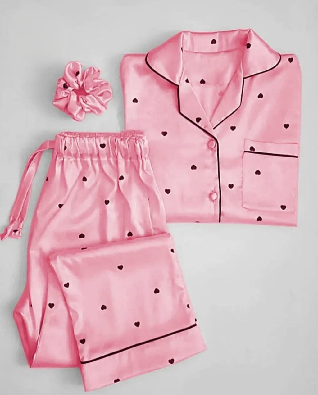 Heart printed Night dress