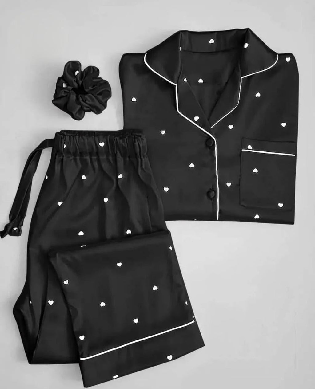 Heart printed Night dress