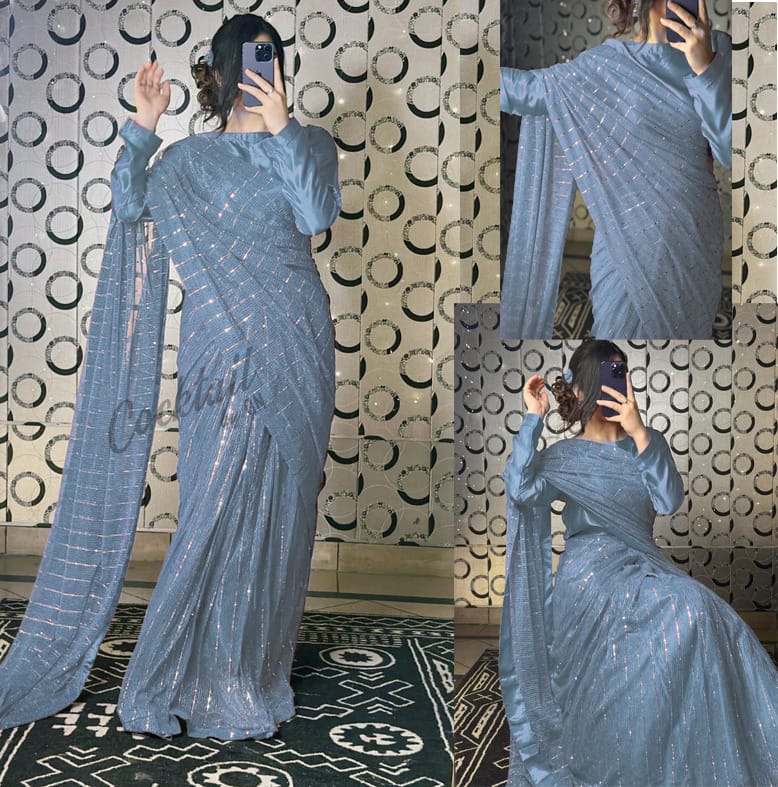 Elegant Fancy Moonlight saree