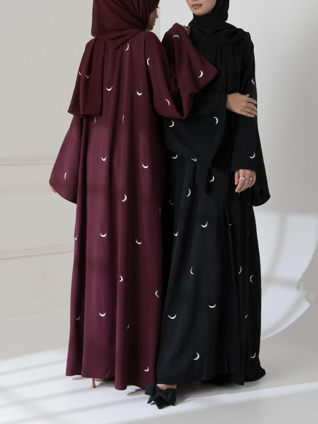 Moon Embroidered Abaya 2 pcs