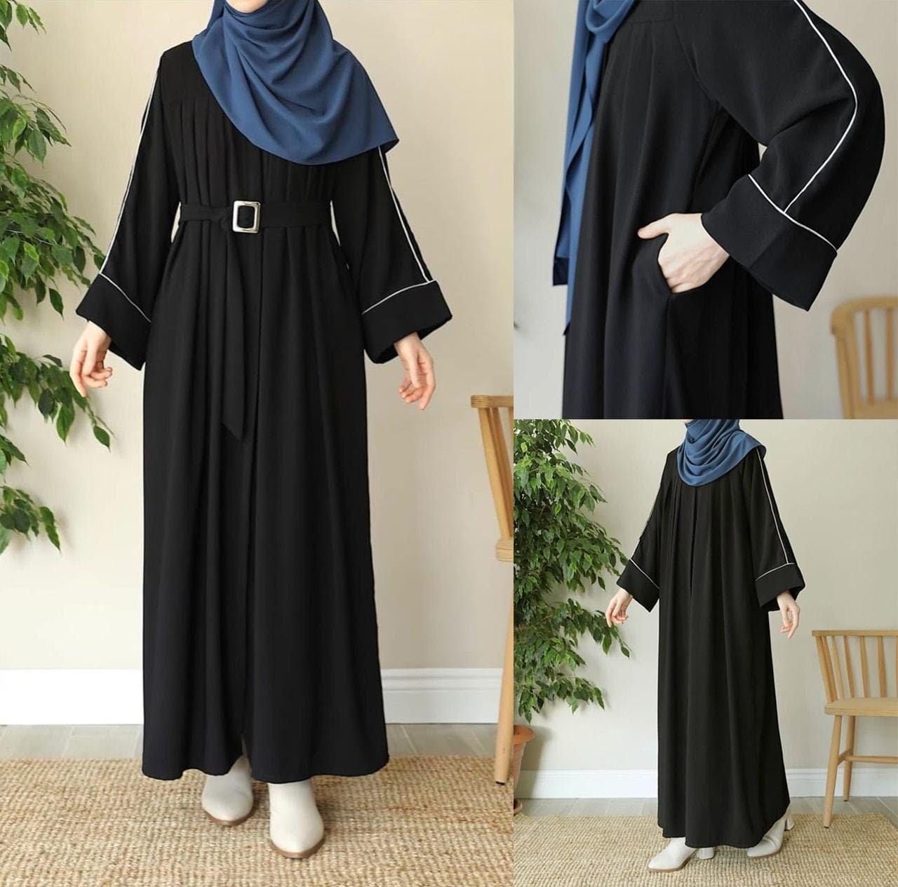 Front Plaited Zip Wih Piping