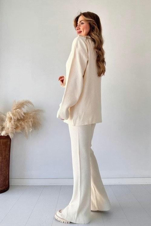 Drop Shoulder Zipper High Neck 2 pcs