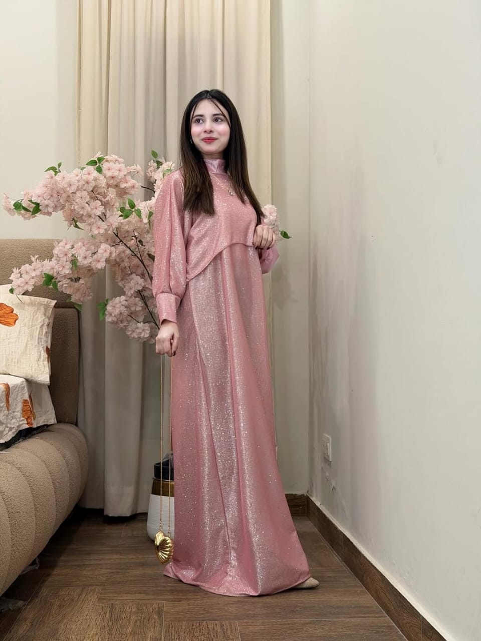 Moonlight Glitter Cape & Maxi 2PC Set