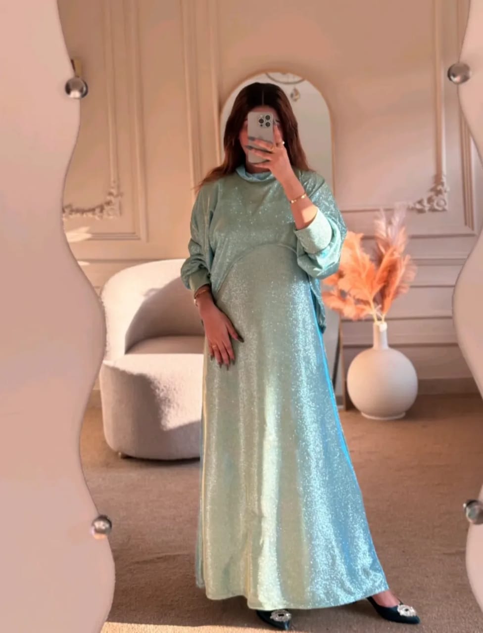 Moonlight Glitter Cape & Maxi 2PC Set