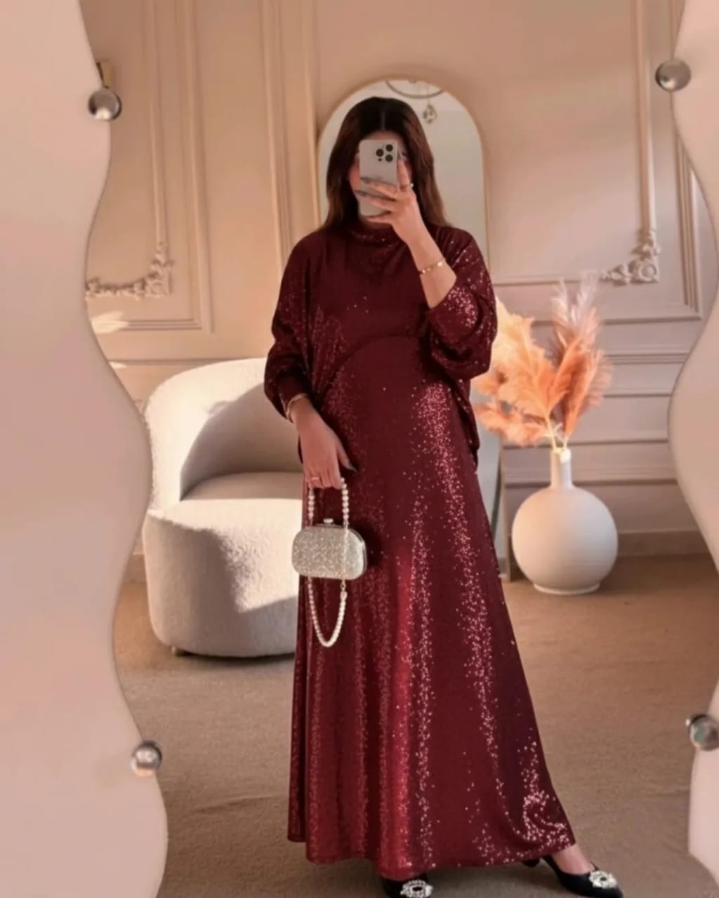 Moonlight Glitter Cape & Maxi 2PC Set