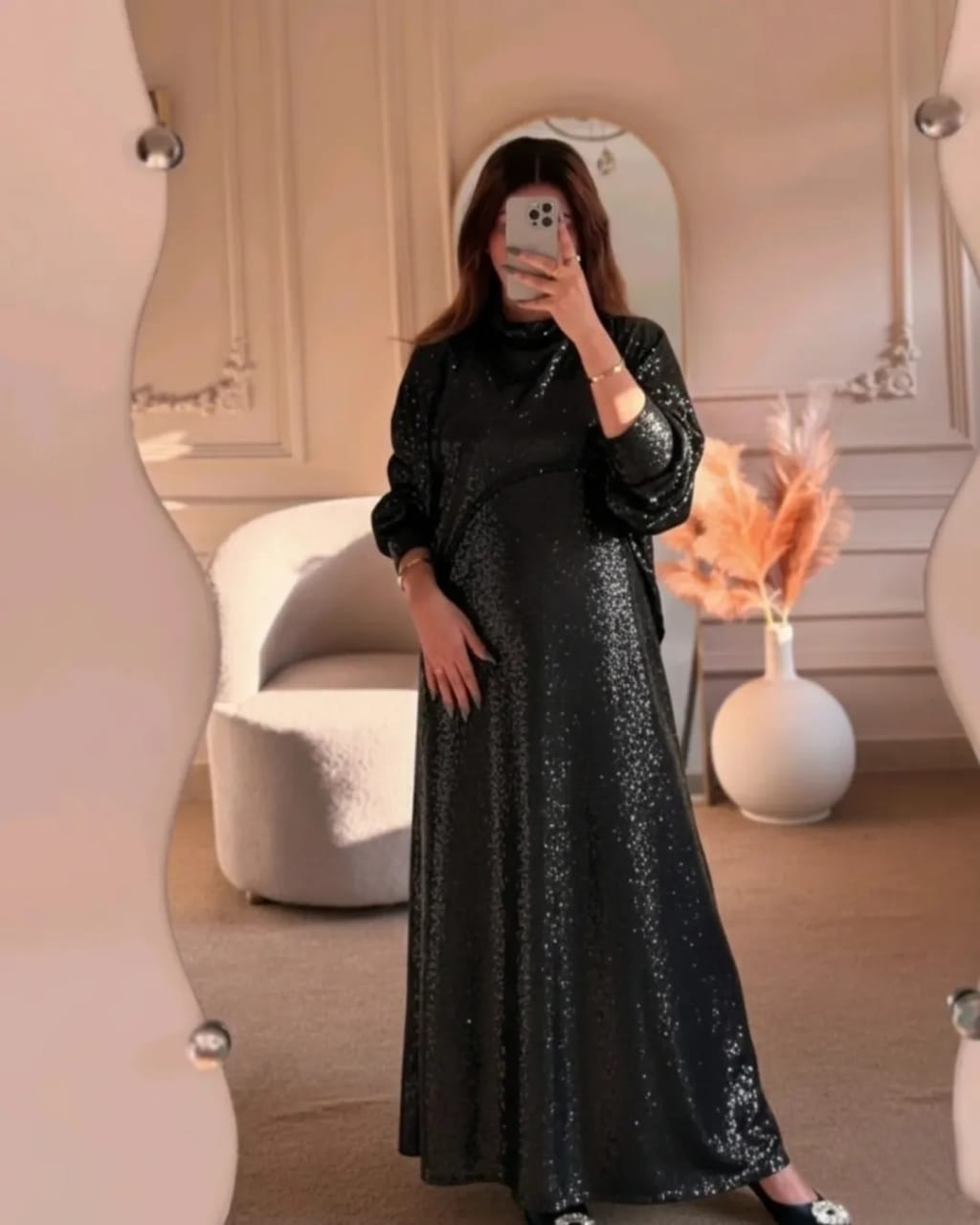 Moonlight Glitter Cape & Maxi 2PC Set