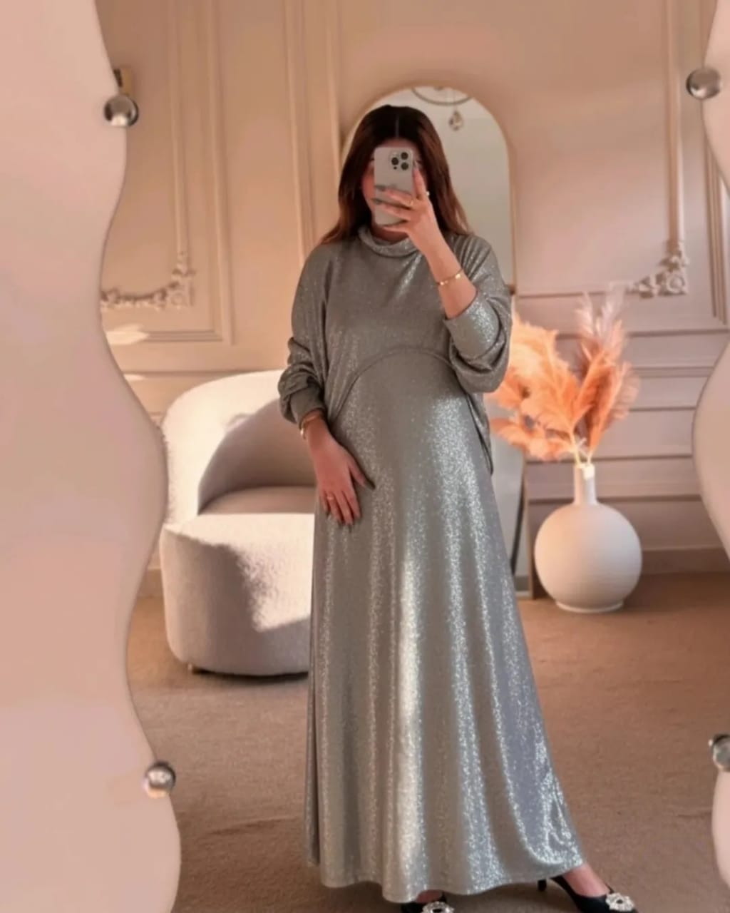 Moonlight Glitter Cape & Maxi 2PC Set