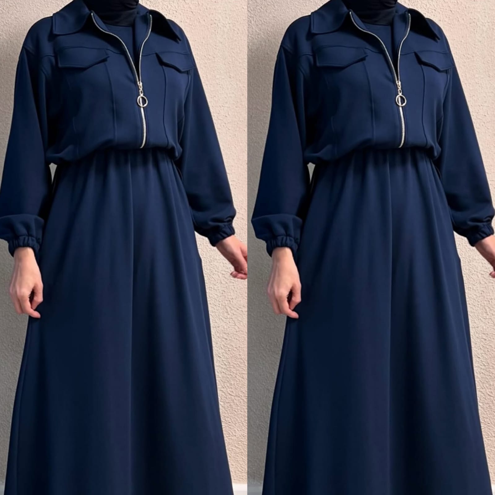 Winter Zipper Coaty with Long Maxi