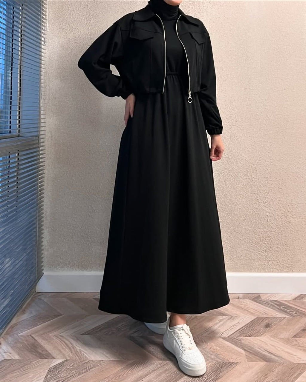 Winter Zipper Coaty with Long Maxi