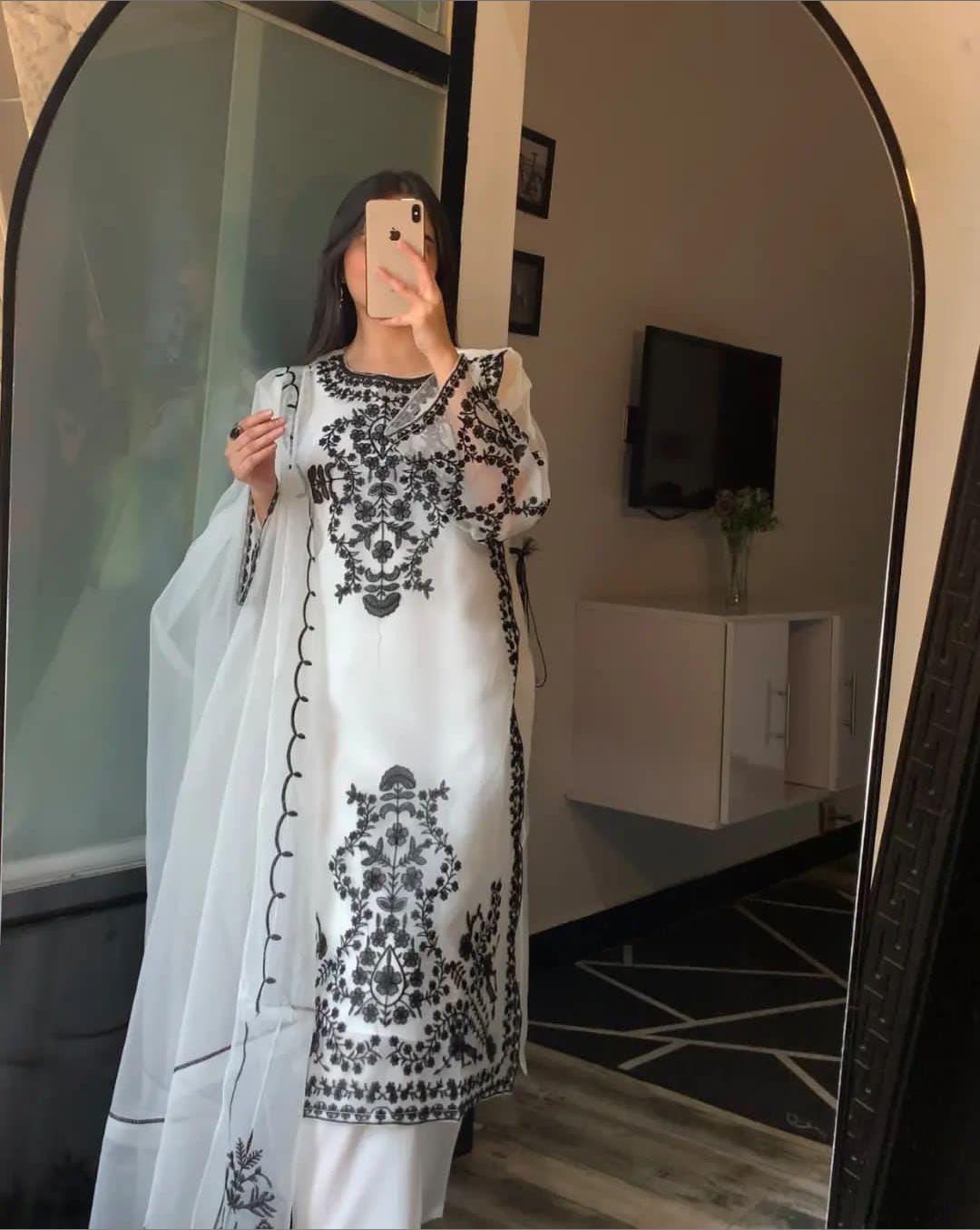 Front Heavy Embroidered  Shirt 3PC  | Eid Collection |