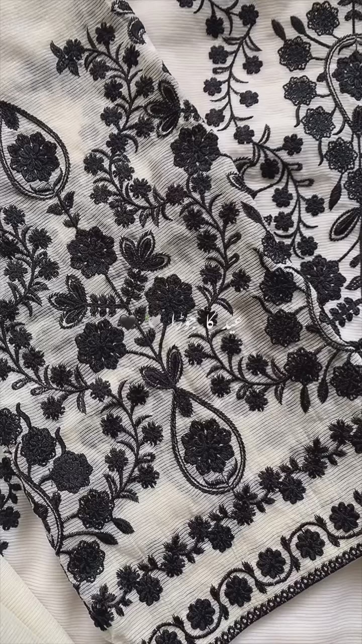 Front Heavy Embroidered  Shirt 3PC  | Eid Collection |